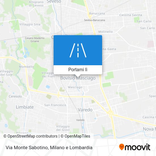 Mappa Via Monte Sabotino