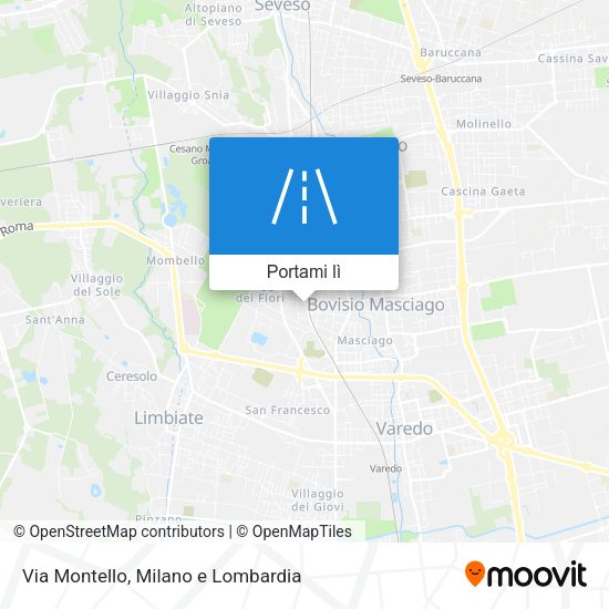 Mappa Via Montello