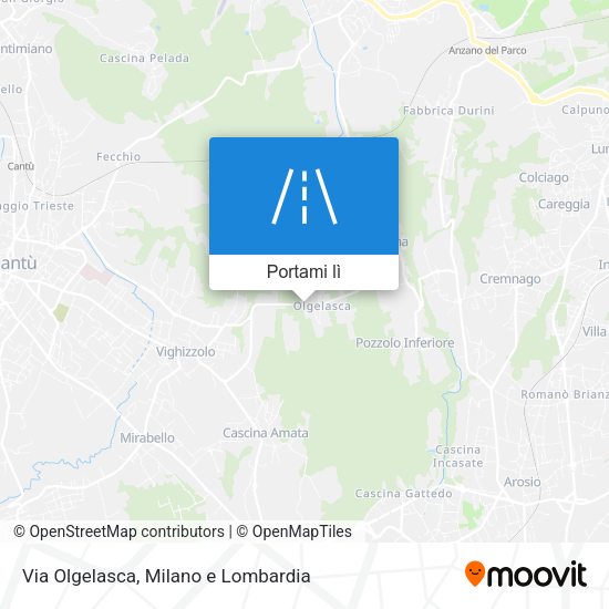 Mappa Via Olgelasca