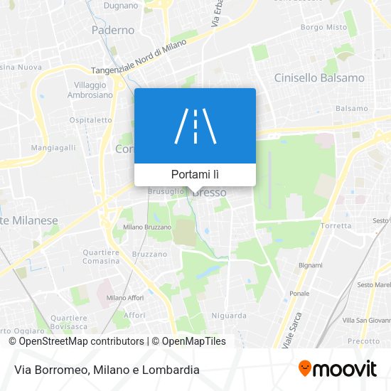 Mappa Via Borromeo