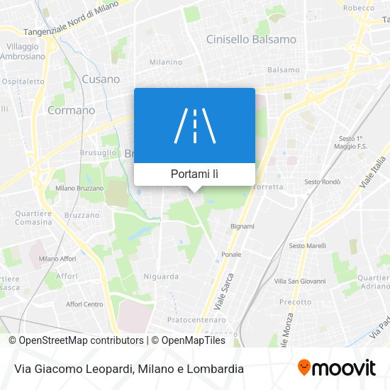 Mappa Via Giacomo Leopardi