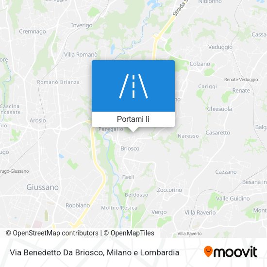 Mappa Via Benedetto Da Briosco