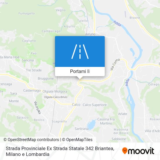 Mappa Strada Provinciale Ex Strada Statale 342 Briantea
