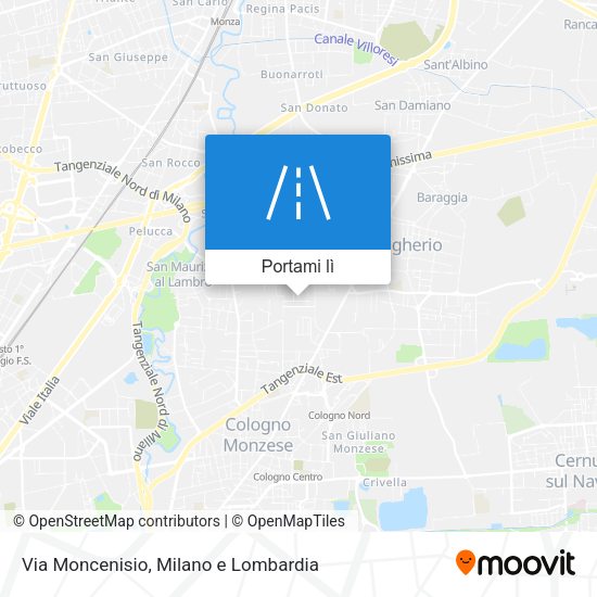 Mappa Via Moncenisio