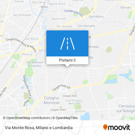 Mappa Via Monte Rosa