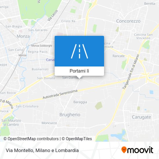 Mappa Via Montello