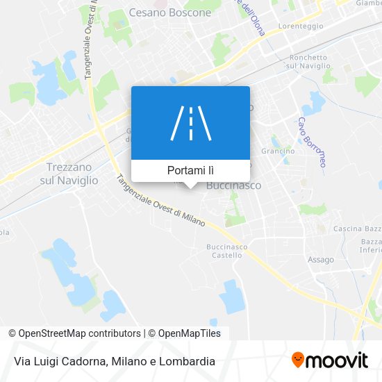 Mappa Via Luigi Cadorna