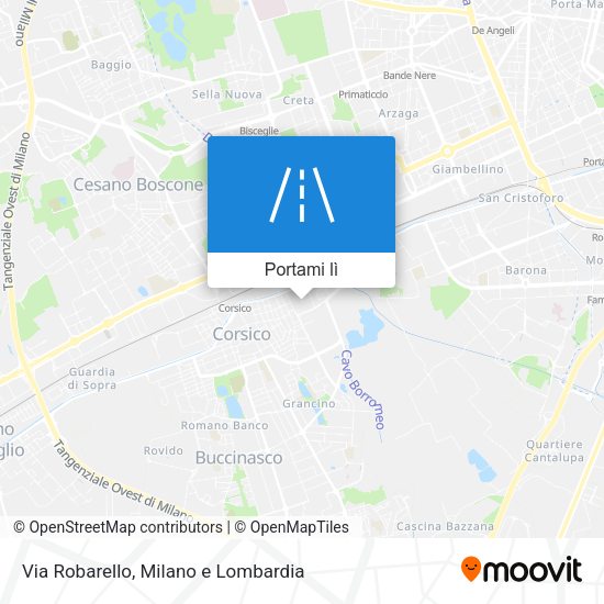 Mappa Via Robarello