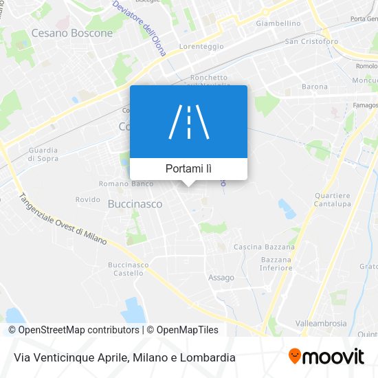 Mappa Via Venticinque Aprile