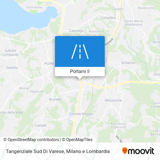 Mappa Tangenziale Sud Di Varese