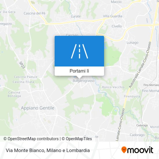 Mappa Via Monte Bianco