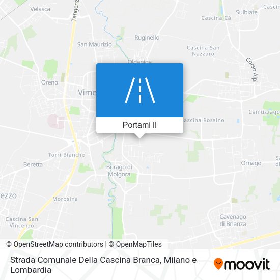 Mappa Strada Comunale Della Cascina Branca