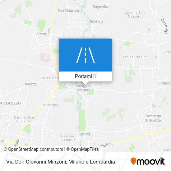 Mappa Via Don Giovanni Minzoni