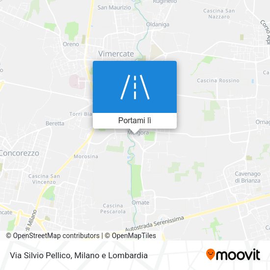 Mappa Via Silvio Pellico