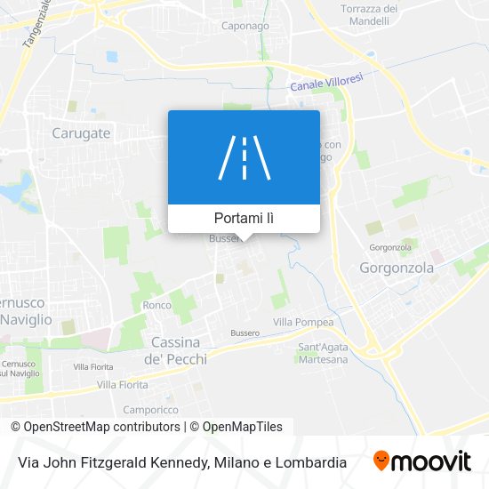 Mappa Via John Fitzgerald Kennedy