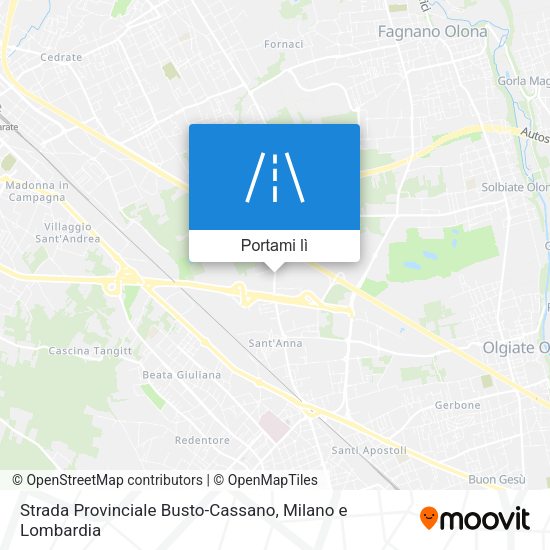 Mappa Strada Provinciale Busto-Cassano