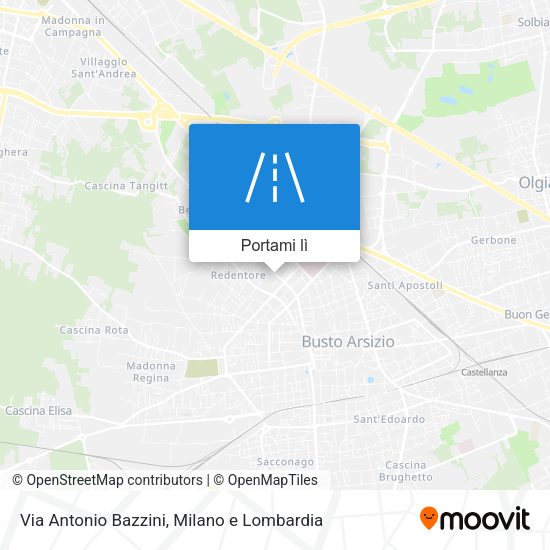 Mappa Via Antonio Bazzini