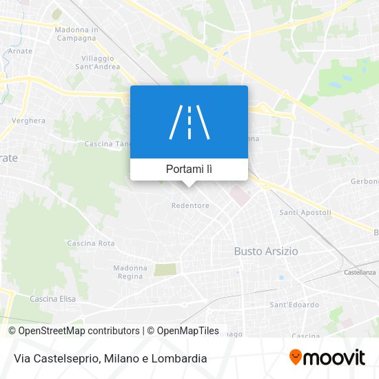 Mappa Via Castelseprio