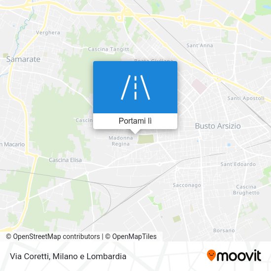 Mappa Via Coretti