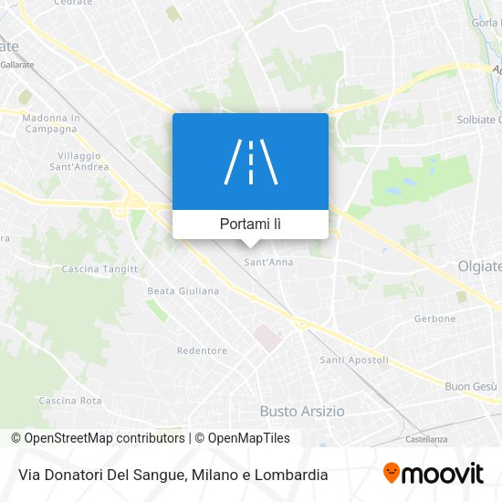 Mappa Via Donatori Del Sangue