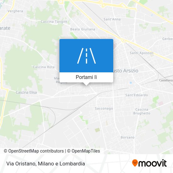 Mappa Via Oristano