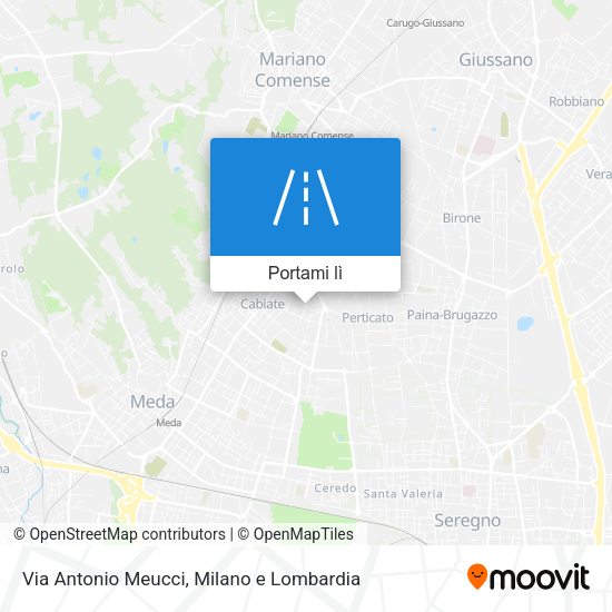Mappa Via Antonio Meucci