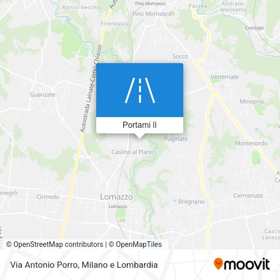Mappa Via Antonio Porro