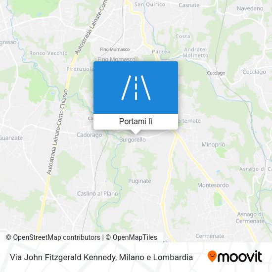 Mappa Via John Fitzgerald Kennedy