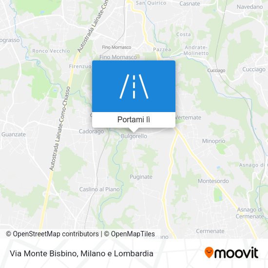 Mappa Via Monte Bisbino