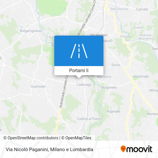 Mappa Via Nicolò Paganini