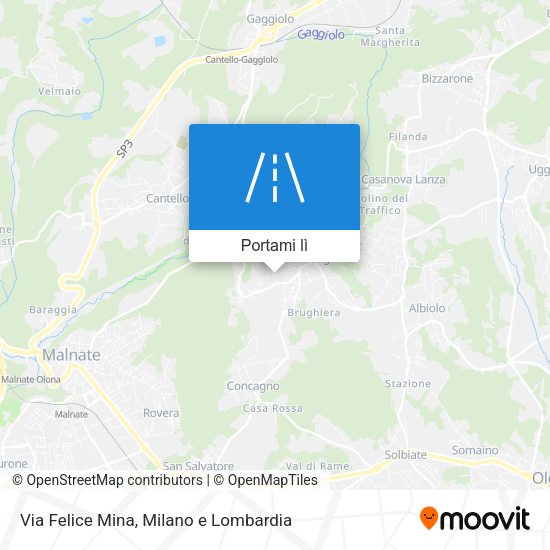 Mappa Via Felice Mina