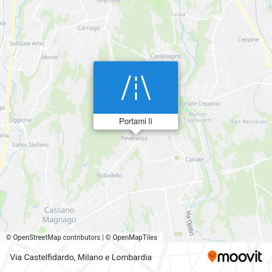 Mappa Via Castelfidardo