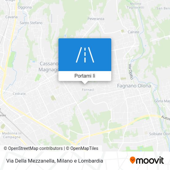 Mappa Via Della Mezzanella