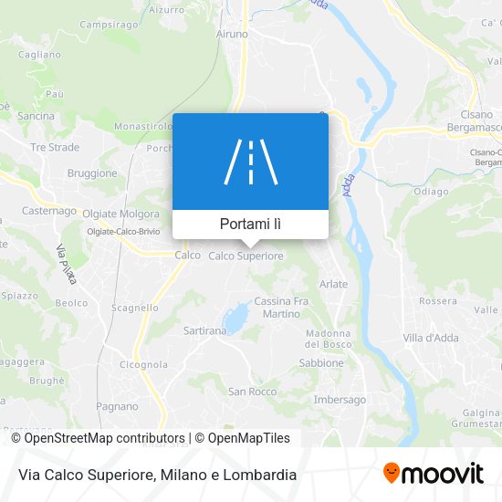 Mappa Via Calco Superiore