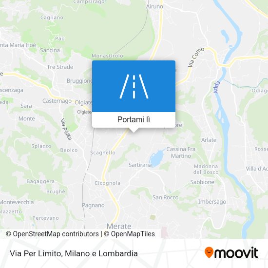 Mappa Via Per Limito