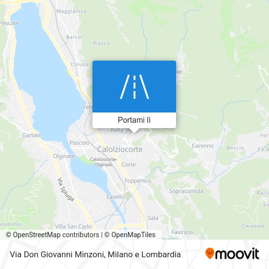 Mappa Via Don Giovanni Minzoni