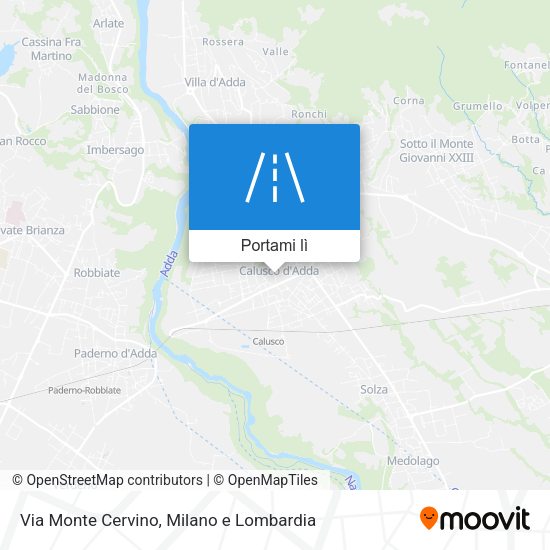 Mappa Via Monte Cervino
