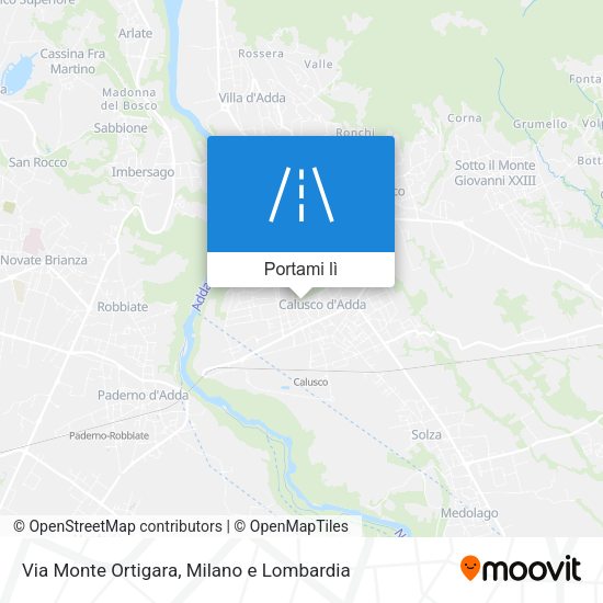 Mappa Via Monte Ortigara