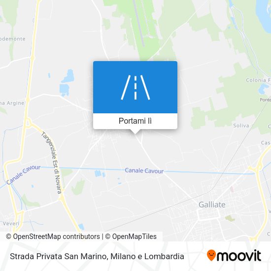 Mappa Strada Privata San Marino
