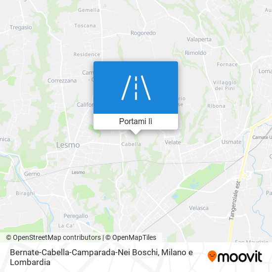 Mappa Bernate-Cabella-Camparada-Nei Boschi
