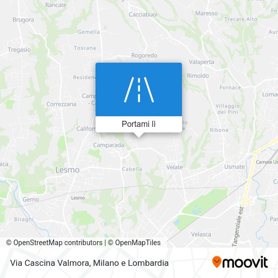 Mappa Via Cascina Valmora
