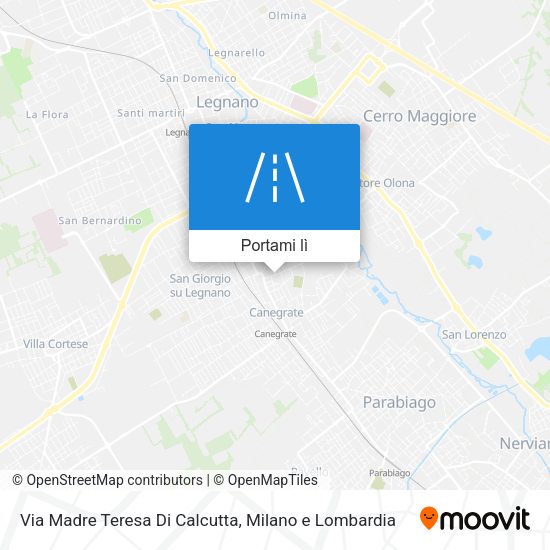 Mappa Via Madre Teresa Di Calcutta