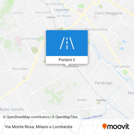 Mappa Via Monte Rosa