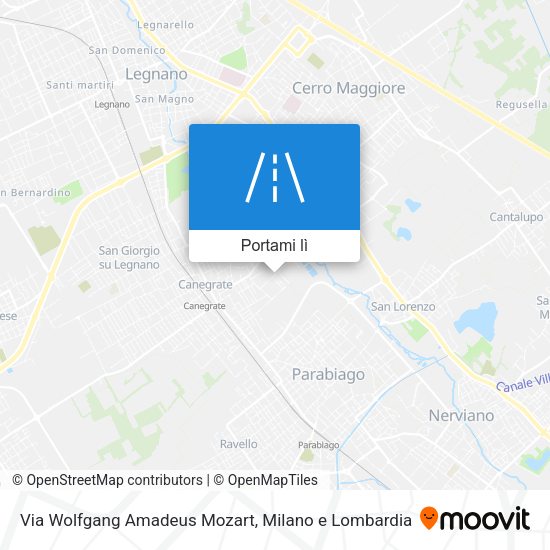 Mappa Via Wolfgang Amadeus Mozart