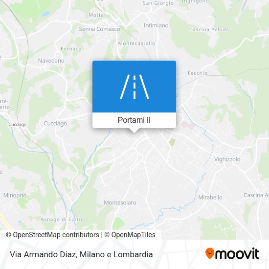 Mappa Via Armando Diaz