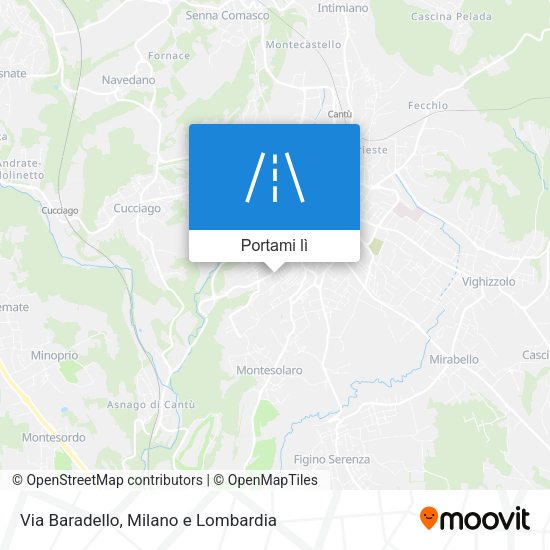 Mappa Via Baradello