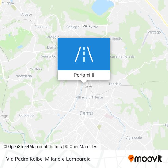 Mappa Via Padre Kolbe