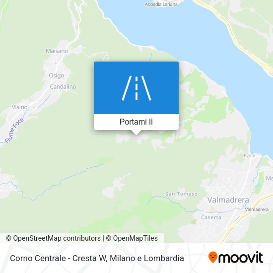 Mappa Corno Centrale - Cresta W