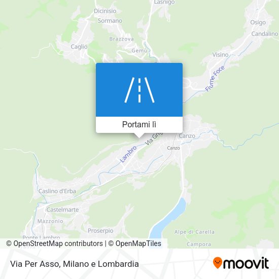 Mappa Via Per Asso