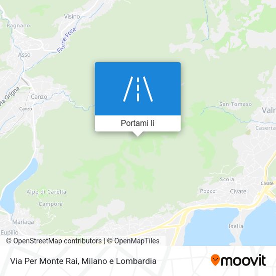 Mappa Via Per Monte Rai